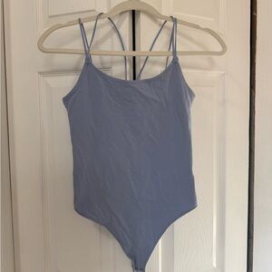 Abercrombie & Fitch Blue Bodysuit One Piece with Scoop Neckline